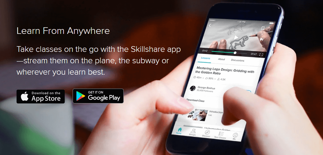 Skillshare App Android und Appstore